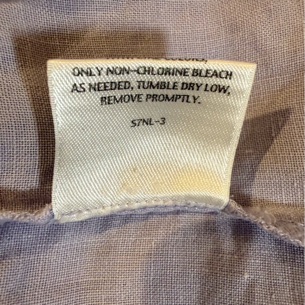 Eileen Fisher Lilac Linen Button Front Longline Minimalist Tunic Top Size Small - Picture 4 of 5